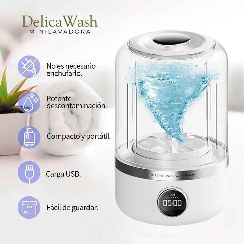 DelicaWash - Mini Lavadora Portátil USB