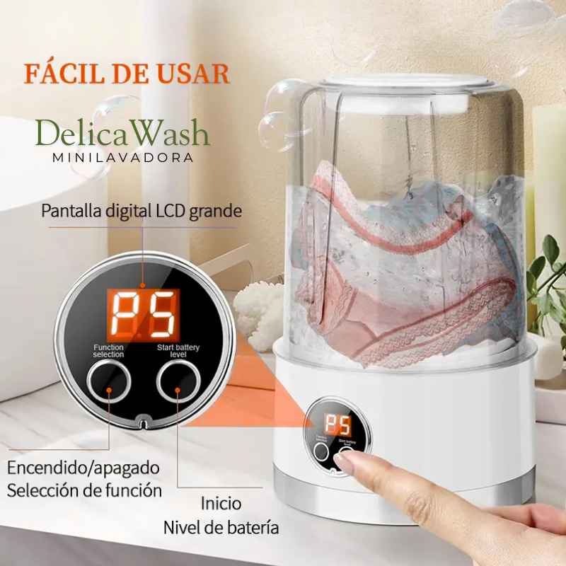 DelicaWash - Mini Lavadora Portátil USB