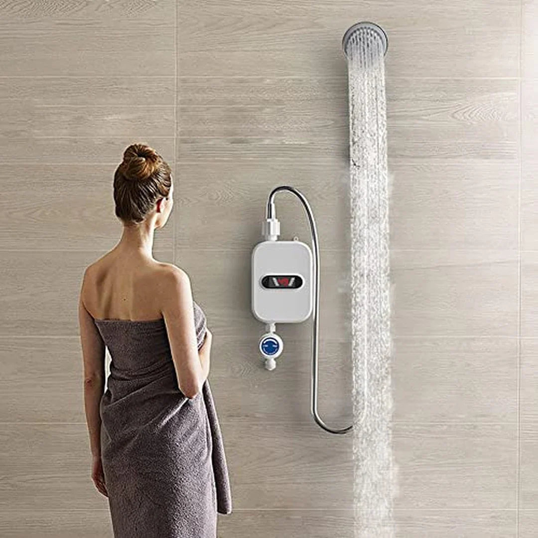 Calentador de Agua Eléctrico Instantáneo Sin Tanque Con Pantalla LCD y Protección Anti-Fugas