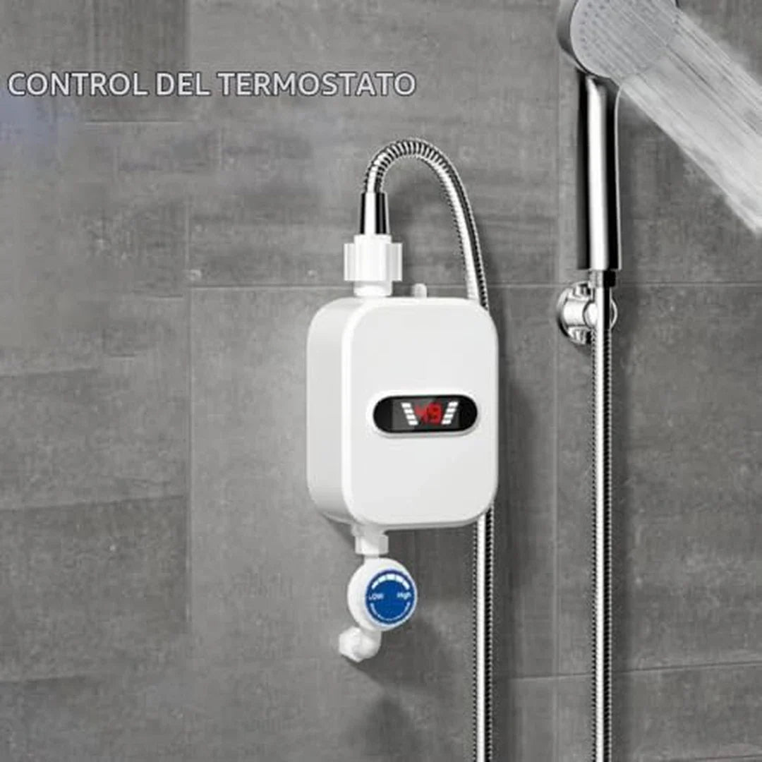Calentador de Agua Eléctrico Instantáneo Sin Tanque Con Pantalla LCD y Protección Anti-Fugas