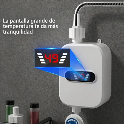 Calentador de Agua Eléctrico Instantáneo Sin Tanque Con Pantalla LCD y Protección Anti-Fugas